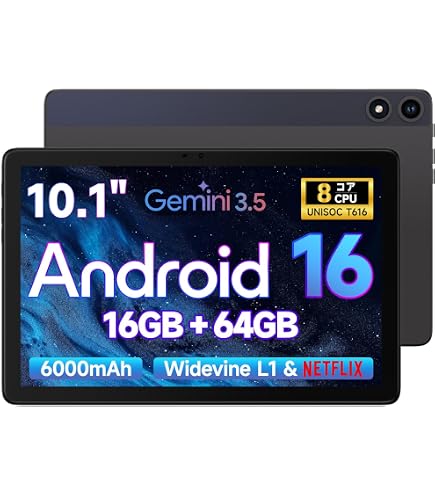 Amazon.co.jp: Android 15 タブレット 10.1インチ｜A733 オクタコアCPU